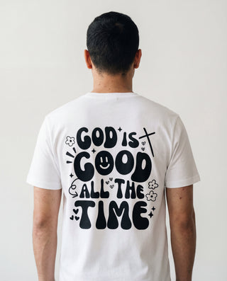 God is good Hearts T-Shirt BackPrint, christliche Streetwear von Mountain Movers