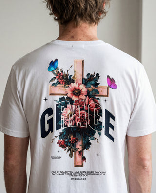 Grace Cross Shirt, christliche Streetwear von Mountain Movers