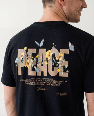 Peace Flower Shirt Variante, Mountain Movers christliches Design