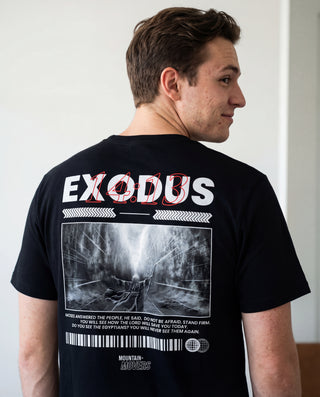 Exodus T-Shirt Backprint, christliche Streetwear von Mountain Movers