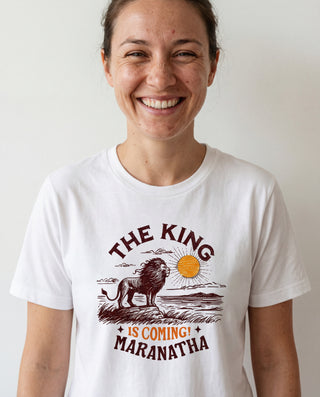 The King is coming Shirt, christliche Streetwear von Mountain Movers
