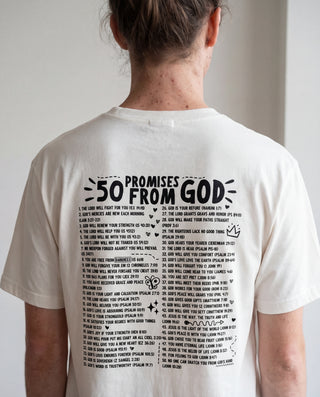 50 Promises from God Shirt BackPrint, christliche Streetwear von Mountain Movers
