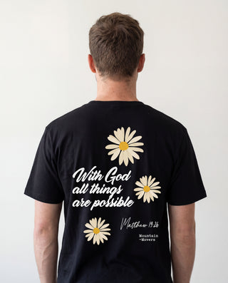 With God Flower Shirt, christliche Streetwear von Mountain Movers