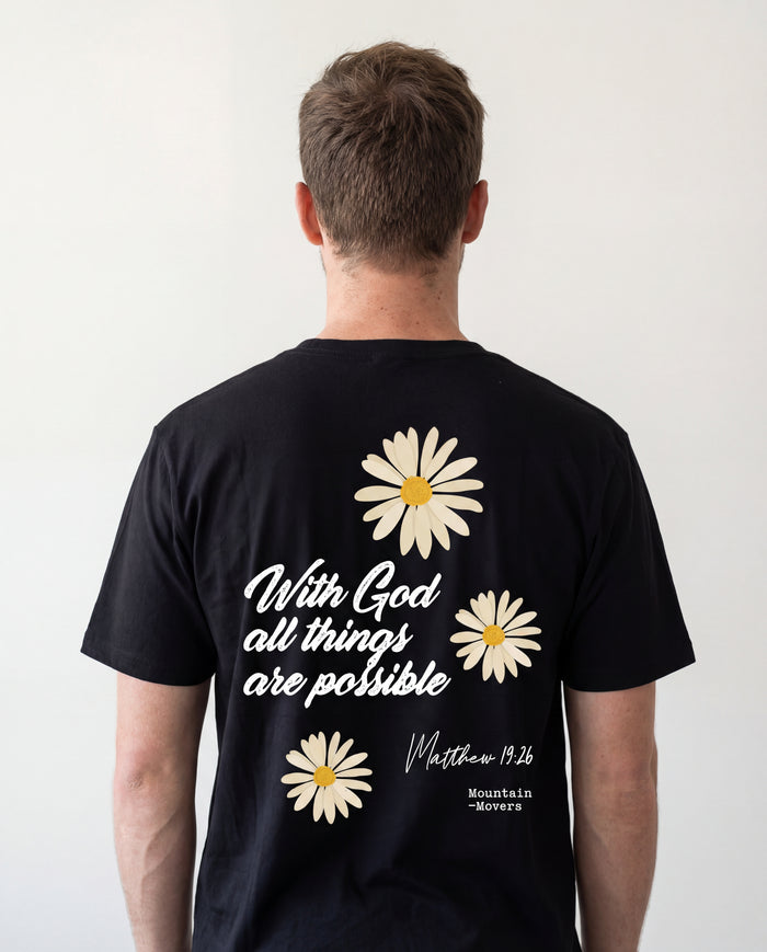 With God Flower Shirt BackPrint