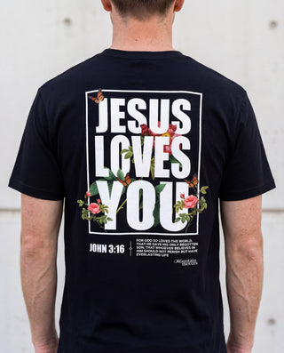 Jesus loves you Flower Shirt, christliche Streetwear von Mountain Movers