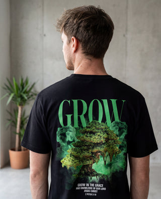 Grow Streetwear Unisex Shirt BackPrint, christliche Streetwear von Mountain Movers