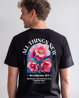 All things new Flower Shirt Variante, Mountain Movers christliches Design