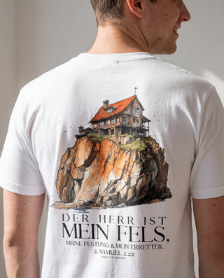Der Herr ist mein Fels Shirt BackPrint, christliche Streetwear von Mountain Movers