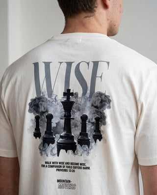 Wise Streetwear Unisex Shirt BackPrint, christliche Streetwear von Mountain Movers
