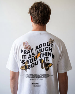 Pray About it Shirt BackPrint, christliche Streetwear von Mountain Movers