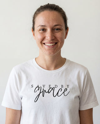 Saved by Grace T-Shirt schwarz, Mountain Movers christliche Streetwear