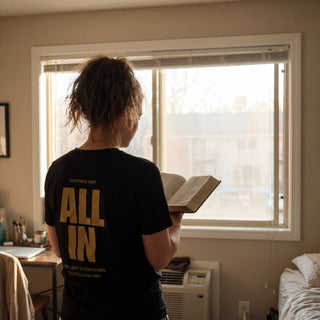 ALL in Shirt BackPrint Variante, Mountain Movers christliches Design