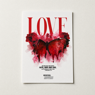 Love Streetwear Poster A4, christliches Wandposter Hero von Mountain Movers