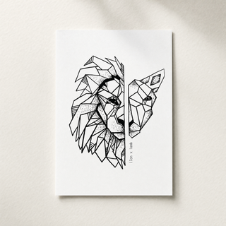 Lion x Lamb Poster A4, christliches Wandposter Hero von Mountain Movers