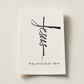Jesus Cross Poster A4, christliches Wandposter Hero von Mountain Movers