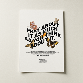 Pray about it Poster A4, christliches Wandposter Hero von Mountain Movers