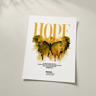 Hope Streetwear Poster A4, christliches Wandposter Hero von Mountain Movers