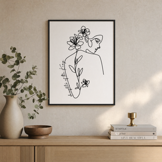 Daughter of the King Poster gerahmt im skandinavischen Wohnzimmer, Lifestyle Mountain Movers