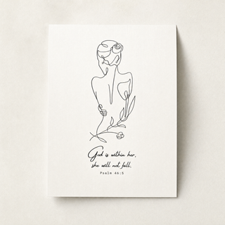 God is within her Poster A4, christliches Wandposter Hero von Mountain Movers