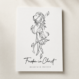 Freedom in Christ Poster A4, christliches Wandposter Hero von Mountain Movers