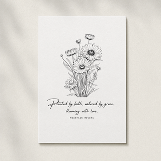 Planted by Faith Poster A4, christliches Wandposter Hero von Mountain Movers