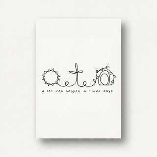 A Lot Can Happen In 3 Days Poster A4, christliches Wandposter Hero von Mountain Movers
