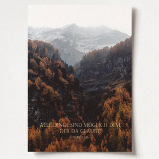 Alle Dinge sind moeglich Poster A4 Hero von Mountain Movers