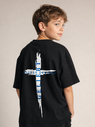 Jesus Cross Kids T-Shirt Backprint