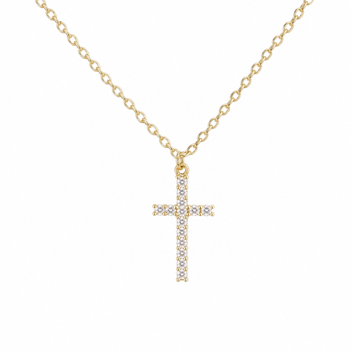 Glitzer Kette gold