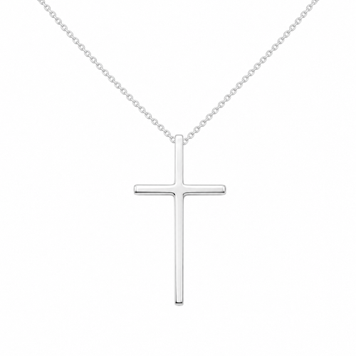 minimalistische 925 Silber Kreuzkette