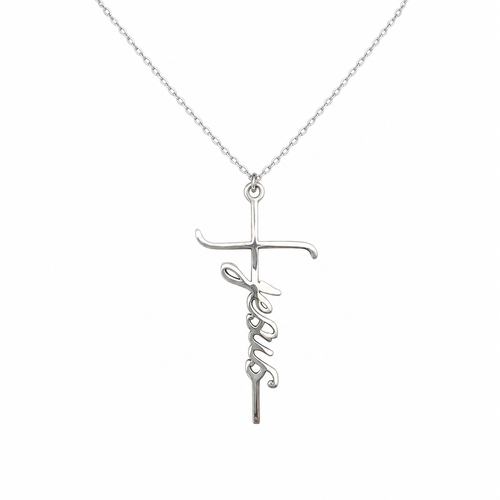 Jesus Cross Kette - 925 Sterling Silber