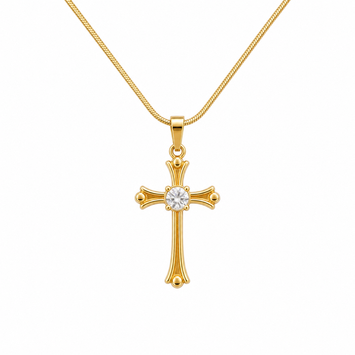 Ästhetische goldene Kette (Edelstahl)