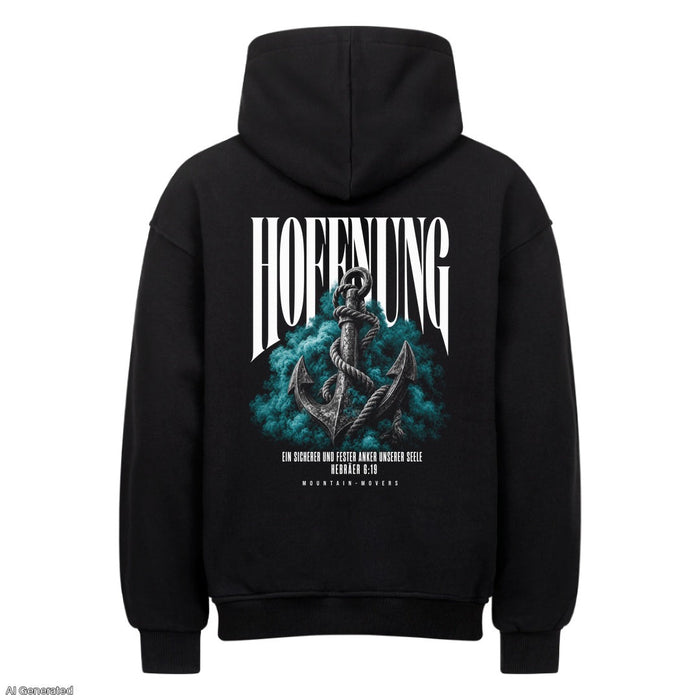 Hoffnung Hebräer 6:19 Oversize Hoodie Backprint