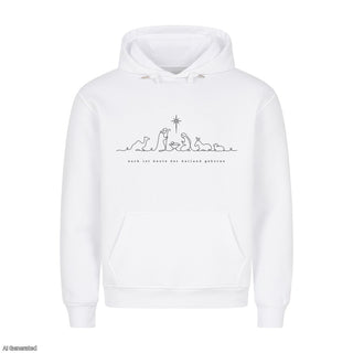 Euch ist heute der Heiland geboren Christmas Hoodie Weiß