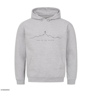 Joy to the World Christmas Hoodie Grau