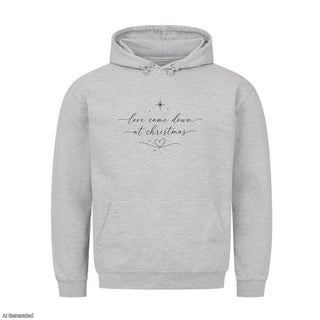 Love Came Down at Christmas Christmas Hoodie Grau
