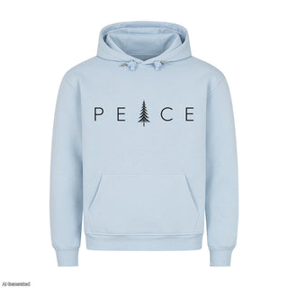 Peace Christmas Hoodie Babyblau