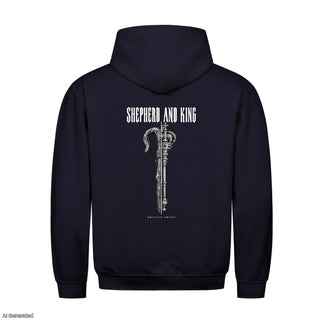 Shepherd and King Christmas Hoodie Backprint Navy