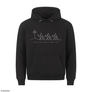 Wise Men Still Seek Him Christmas Hoodie Schwarz