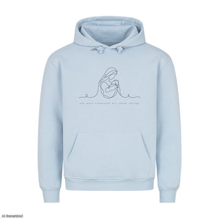 And Mary Treasured All These Things Christmas Hoodie Babyblau