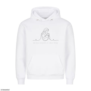 And Mary Treasured All These Things Christmas Hoodie Weiß