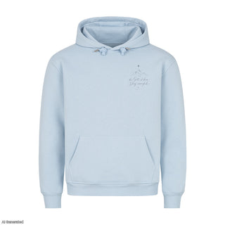 Bei Gott ist kein Ding unmöglich Christmas Hoodie Babyblau