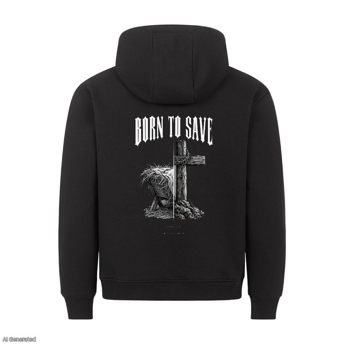 Born to Save Christmas Hoodie Backprint