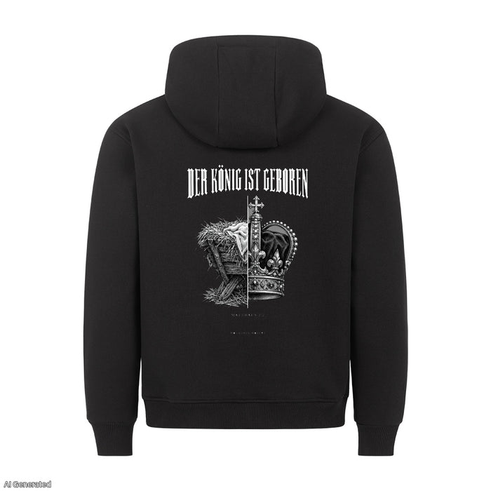 Der König ist geboren Christmas Hoodie Backprint