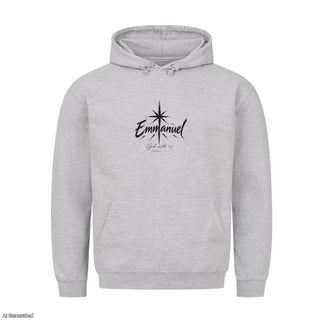 Emmanuel Matthew 1:23 Christmas Hoodie Grau