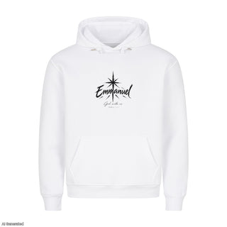 Emmanuel Matthew 1:23 Christmas Hoodie Weiß