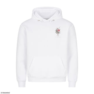 Es ist ein Ros entsprungen Christmas Hoodie Weiß
