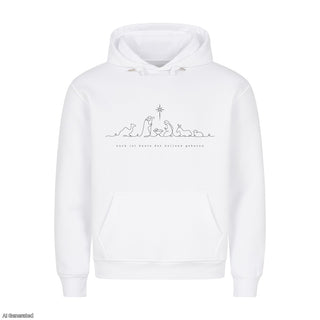 Euch ist heute der Heiland geboren Christmas Hoodie Weiß