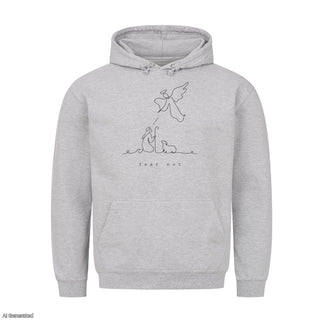 Fear Not Christmas Hoodie Grau