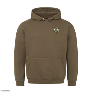 Friede auf Erden Aquarell Christmas Hoodie Olive